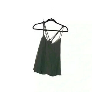 Hollister Women’s  Gray Layered Crop Top Spaghetti Strap Size Medium